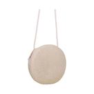 Bolsa de Palha Minimalista Redonda - Bolsa Crossbody para Mulheres