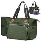 Bolsa de Pañales para Bebé Tonyeee Grande Impermeable Verde Oscuro