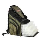 Bolsa de pesca mochila apetrechos sumax sm-805 - com 4 estojos e capa de chuva