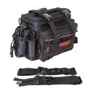 Bolsa de pesca porta apetrechos isca artificial carretilhas sumax sm-1821 c/ 2 estojos preta