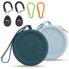 Bolsa de petiscos para cães WALLFID de silicone, 2 unidades, portátil, 9 x 9 x 3 cm