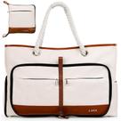 Bolsa de Playa Lekesping Impermeable para Mujer 35L con Compartimento para Zapatos