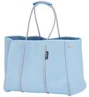 Bolsa de Playa Tote QOGiR de Neopreno con Bolsillo Interior con Cierre Azul