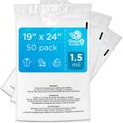 Bolsa de poliéster resselável Shop4Mailers 19 x 24 cm, pacote de 1,5 milhão com 50 Bolsa de poliéster resselável Shop4Mailers 19 x 24 cm, pacote de 1,5 milhão com 50