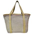 Bolsa De Praia Cinza Tote Bag Tela Mesh Emborrachada Piscina