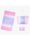 Bolsa de Praia com Alça de Corda + Toalha + Necessaire