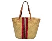 Bolsa de Praia em Palha Tote Bag Pagani Vermelho PG6932
