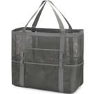 Bolsa de praia Fammart Mesh Large com bolso com zíper 17,9 L - cinza escuro Bolsa de praia Fammart Mesh Large com bolso com zíper 17,9 L - cinza escuro