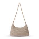 Bolsa de praia feminina GOLDTIMO, tecida em palha, bege de verão