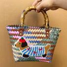 Bolsa De Praia Feminina Retrô Com Estampa De Cachorro Dachshund Em Nylon Trançado