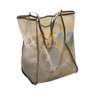 Bolsa De Praia Grande Em Malha Com Compartimento Para Cosméticos E Bolso Com Zíper Para Brinquedos Bolsa De Praia Grande Em Malha Com Compartimento Para Cosméticos E Bolso Com Zíper Para Brinquedos