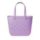 Bolsa de Praia Impermeável Simple Modern - Tote de Borracha Roxa