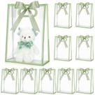 Bolsa de presente Aliceset Clear Plastic 12 peças com fita 18x26x8cm