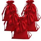 Bolsa de presente Gbateri Satin Drawcord 35 unidades 13x18 cm vermelha Bolsa de presente Gbateri Satin Drawcord 35 unidades 13x18 cm vermelha