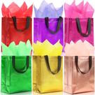 Bolsa de presente Keerxunbag reutilizável 12 unidades com papel de seda 25x10x20cm Bolsa de presente Keerxunbag reutilizável 12 unidades com papel de seda 25x10x20cm