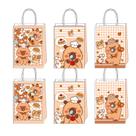 Bolsa de presente Papai Noel White Kraft Paper 15x8x21cm 6 unidades