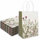 Bolsa de presente, papel kraft branco, bolsa de transporte floral, 15x8x21cm, 10 unidades Bolsa de presente, papel kraft branco, bolsa de transporte floral, 15x8x21cm, 10 unidades