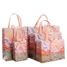Bolsa de presente, papelão, papel, bolsa de transporte, pacote com 5 unidades, creme floral
