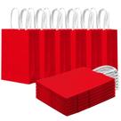 Bolsa de presente qiqee pequena vermelha 24 unidades 8,3 x 6 x 3 polegadas com alças Bolsa de presente qiqee pequena vermelha 24 unidades 8,3 x 6 x 3 polegadas com alças