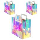 Bolsa de presente VUOJUR holográfica de tamanho médio 28x25x11,3 cm, 3 unidades
