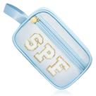 Bolsa de proteção solar transparente, bolsa de maquiagem e produtos de higiene pessoal, azul COSHAYSOO Bolsa de proteção solar transparente, bolsa de maquiagem e produtos de higiene pessoal, azul COSHAYSOO