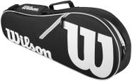 Bolsa de raquete de tênis Wilson Advantage II Triple Preto/Branco Bolsa de raquete de tênis Wilson Advantage II Triple Preto/Branco