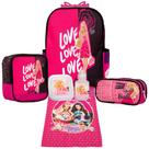 Bolsa de Rodinha Infantil Rosa Barbie e Acessórios Toys 2U