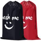 Bolsa de roupa de viagem HOMEST Wash Me XL, pacote com 2 unidades, preta e vermelha Bolsa de roupa de viagem HOMEST Wash Me XL, pacote com 2 unidades, preta e vermelha
