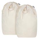 Bolsa de roupa suja CALACH Canvas com alças 72L, pacote com 2 unidades naturais Bolsa de roupa suja CALACH Canvas com alças 72L, pacote com 2 unidades naturais