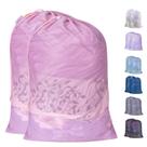 Bolsa de roupa suja Polecasa Heavy Duty Large Mesh 24x36 polegadas, pacote com 2 unidades, rosa