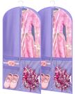 Bolsa de roupas KIMBORA Costume Dance com 3 bolsos transparentes roxa