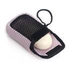 Bolsa de sabonete esfoliante em barra, esfoliante corporal de dupla face, rosa