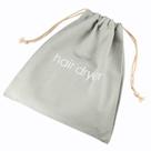 Bolsa de secador de cabelo ERKXD Drawstring Recipiente para viagens/cinza claro