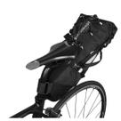 Bolsa de selim grande cicloturismo viagem prova d água preta