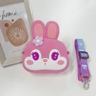 Bolsa De Silicone Infantil Criança Coelho Cor:Pink