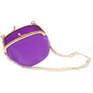 Bolsa De Silicone Tiracolo Retro Roxa Com Corrente Dourada (BL-2662-6)