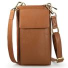 Bolsa de telefone tiracolo em couro BULL GUARD Anti Theft RFID