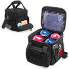 Bolsa de transporte de bolas de bocha DSLEAF contém 8 bolas com bolsos e alça