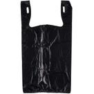 Bolsa de transporte de plástico QQOUTLET Camiseta 0,6 L preta 300 bolsas