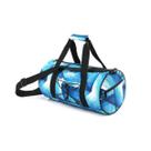 Bolsa de Viagem Azul Yes Acadêmia Alça de Mão e Transversal Bolsos Laterais Academia Treino Aula