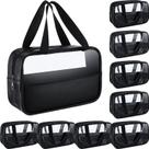 Bolsa de viagem cosmética Buryeah translúcida impermeável preta x9