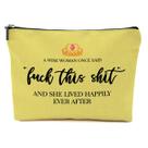 Bolsa de viagem de maquiagem Blue Leaves, presentes engraçados para mulheres