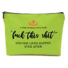 Bolsa de viagem de maquiagem Blue Leaves, presentes engraçados para mulheres