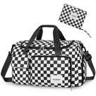 Bolsa de viagem dobrável WOOMADA para mulheres em preto e branco Bolsa de viagem dobrável WOOMADA para mulheres em preto e branco