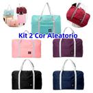 Bolsa De Viagem Mala Dobrável Capacidade Impermeável Cores:Kit 2 Cor Aleatorio