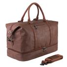 Bolsa de Viagem Seyfocnia em Couro Impermeável com Porta-Sapatos - Marrom