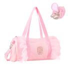 Bolsa deportiva personalizada con inicial IQIMOTT rosa 33x18x18 cm