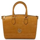 Bolsa Duffle em Couro Croco Layla Caramelo Tuscany Leather TL142398