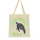 Bolsa Ecobag 100% algodão +55 21 TARTARUGA (verde)
