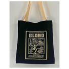 Bolsa Ecobag 100% algodão Black Globo (Alça branca)